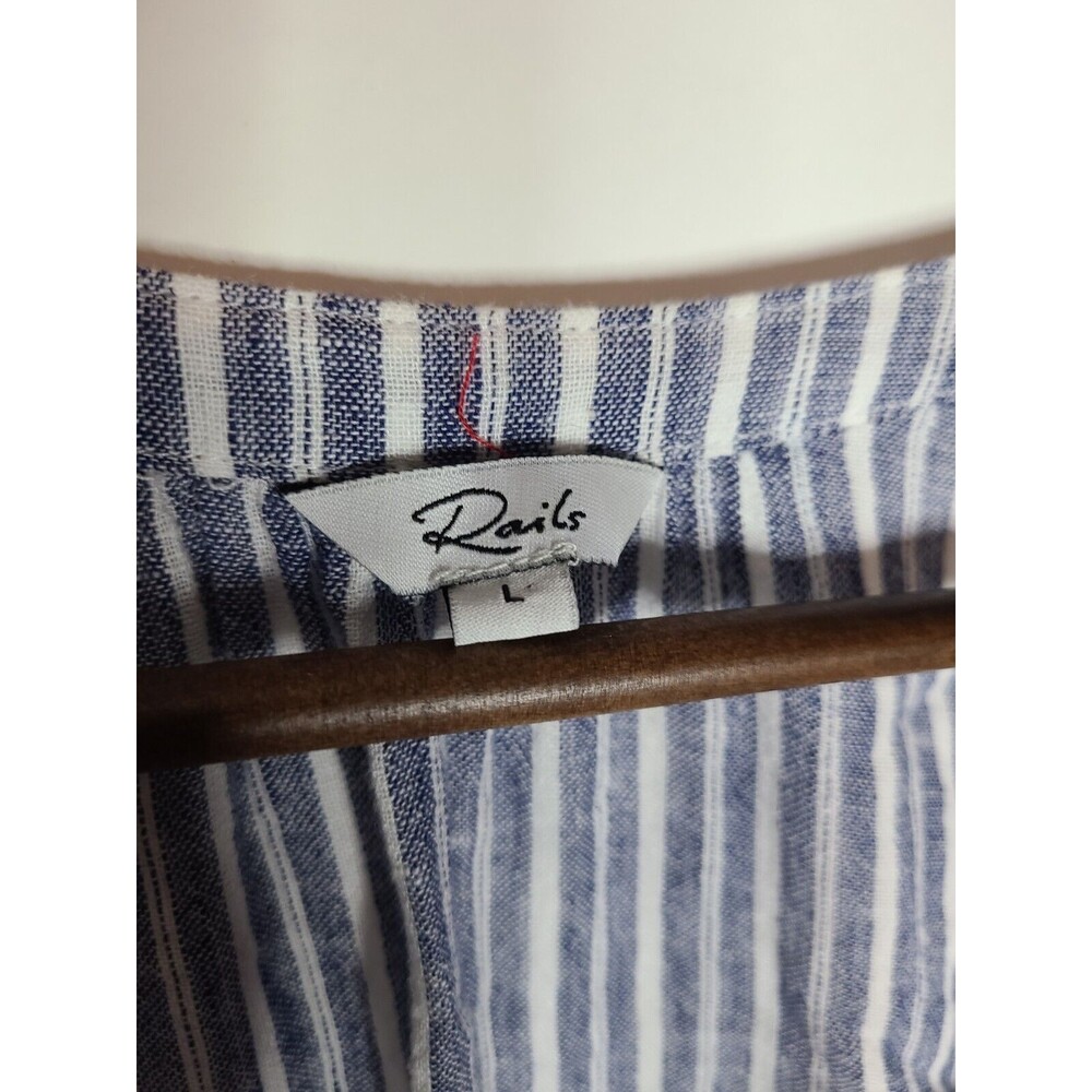 Rails Jasmine Tibet Stripe Lightweight Linen Long… - image 3